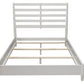 White Slat Back Solid Wood Queen Bed Frame