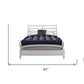 White Slat Back Solid Wood California King Bed Frame
