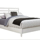 White Slat Back Solid Wood California King Bed Frame