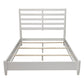 White Slat Back Solid Wood California King Bed Frame