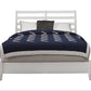 White Slat Back Solid Wood California King Bed Frame