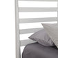 White Slat Back Solid Wood King Bed Frame