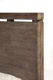 Gray Distressed Solid Wood Queen Bed Frame