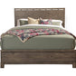 Gray Distressed Solid Wood Queen Bed Frame