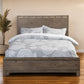 Gray Distressed Wood King Bed Frame