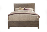 Gray Distressed Wood King Bed Frame