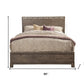 Gray Distressed Wood King Bed Frame