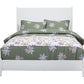 White Carved Geometric Solid Wood King Bed Frame