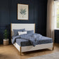 Gold And White Wood Queen Bed Frame