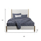 Gold And White Wood Queen Bed Frame