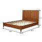 Brown Solid Wood Queen Bed Frame