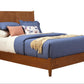 Brown Solid Wood Queen Bed Frame