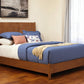 Brown Solid Wood Queen Bed Frame