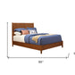Brown Solid Wood Queen Bed Frame