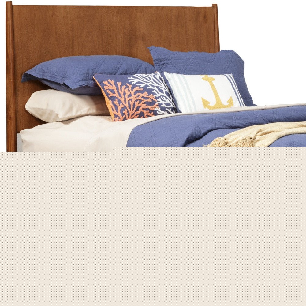 Brown Solid Wood King Bed Frame