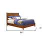 Brown Solid Wood King Bed Frame