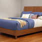 Brown Solid Wood King Bed Frame