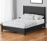 Black Solid Wood Queen Bed Frame