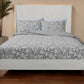 Gray Solid Wood King Bed Frame