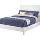 White Solid Wood King Bed Frame