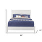 White Solid Wood King Bed Frame