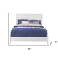 White Solid Wood King Bed Frame