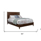 Brown Solid Wood Queen Bed Frame
