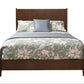 Brown Solid Wood Queen Bed Frame