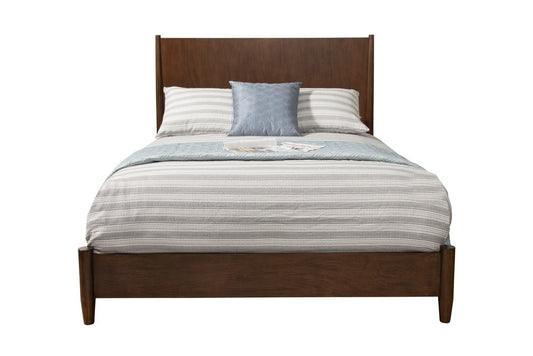 Brown Solid Wood Queen Bed Frame