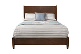 Brown Solid Wood Queen Bed Frame