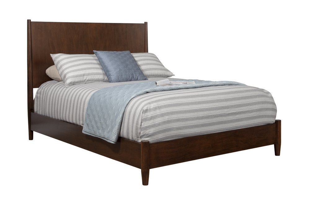 Brown Solid Wood Queen Bed Frame