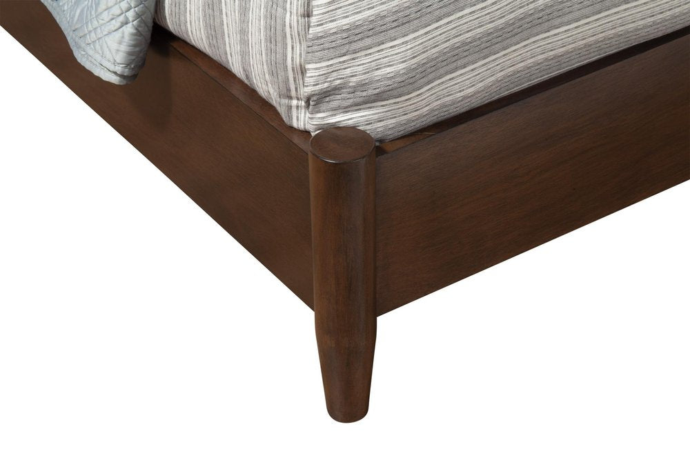 Brown Solid Wood Queen Bed Frame