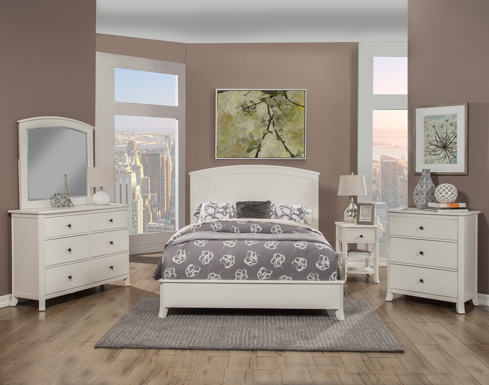 White Solid Wood California King Bed Frame