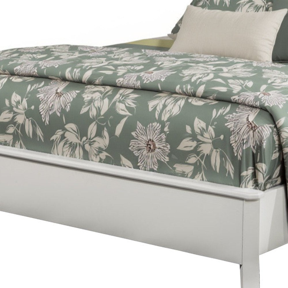 White Solid Wood California King Bed Frame