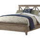Brown Cross Back Solid Wood Full Bed Frame
