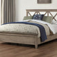 Brown Cross Back Solid Wood Full Bed Frame