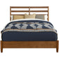Brown Slat Back Solid Wood Full Bed Frame