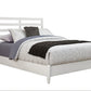 White Slat Back Solid Wood Full Bed Frame