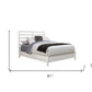 White Slat Back Solid Wood Full Bed Frame