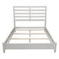 White Slat Back Solid Wood Full Bed Frame
