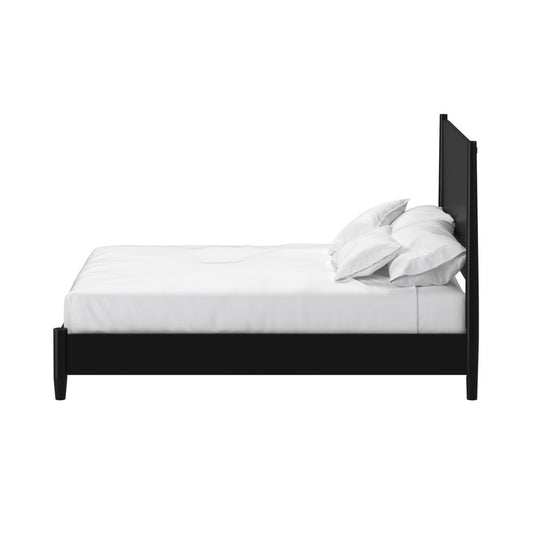 Black Solid Wood Full Bed Frame