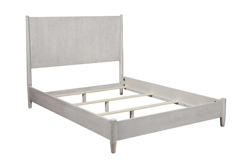 Gray Solid Wood Full Bed Frame