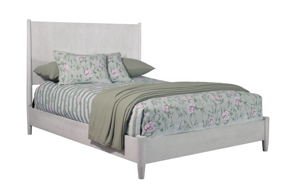 Gray Solid Wood Full Bed Frame