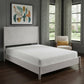 Gray Solid Wood Full Bed Frame