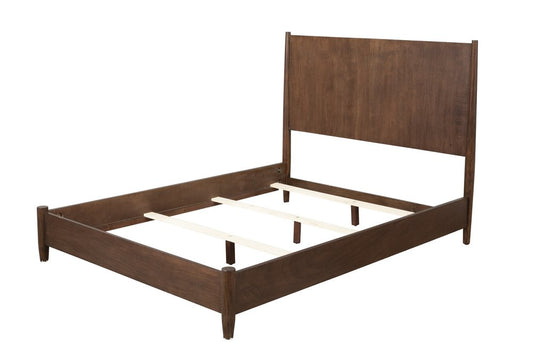 Brown Solid Wood Full Bed Frame