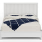 White Ribbed Texture Solid Wood California King Bed Frame