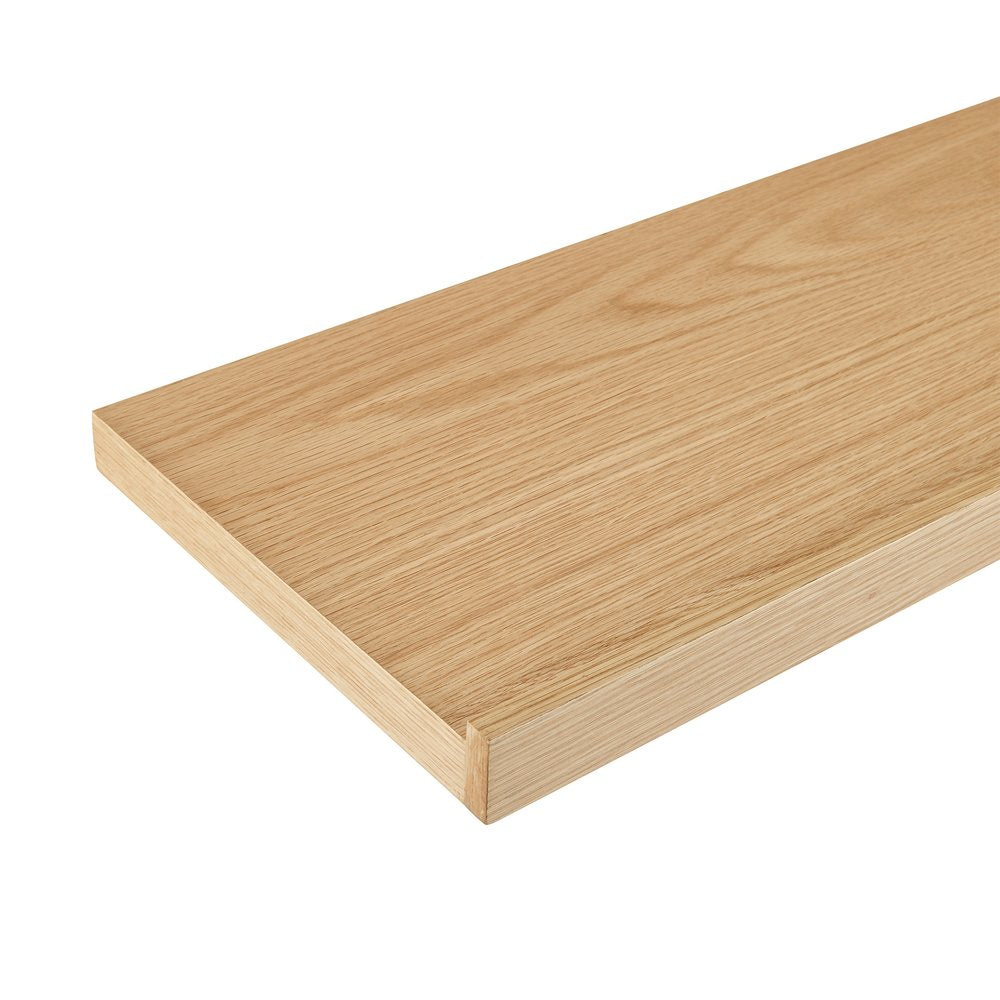 23" Oak Wood Wall Mounted Floating Shelf