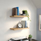 23" Oak Wood Wall Mounted Floating Shelf