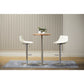 26" Brown and Silver Rounded Steel Bar Table