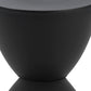 17" Black Heavy Duty Plastic Hourglass Outdoor Side Table
